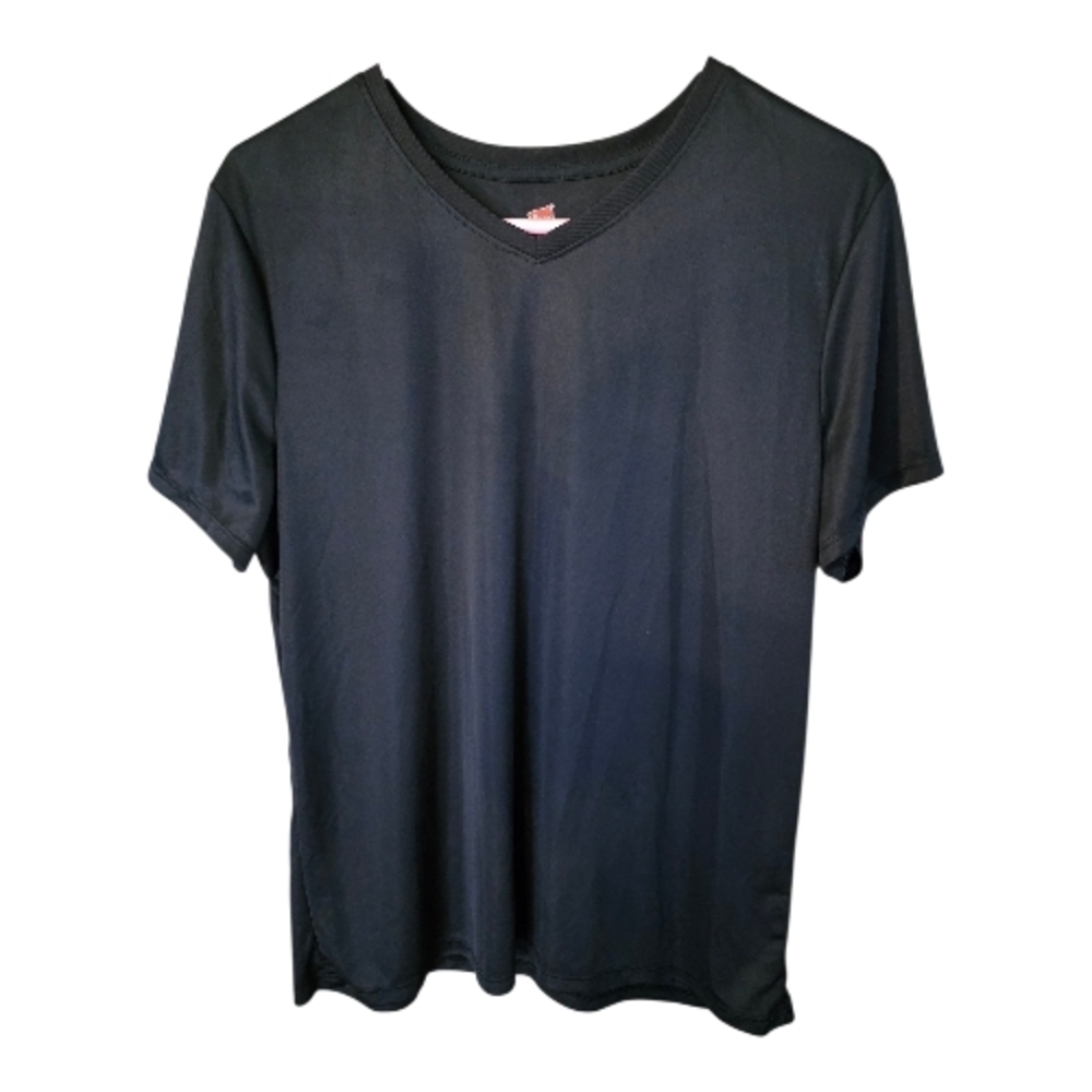 Hanes Black V-Neck  Tee